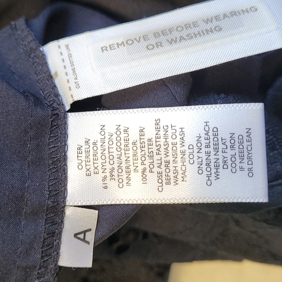 Loft Short Sleeve Black Lace dress Size 6 - Picture 8 of 8